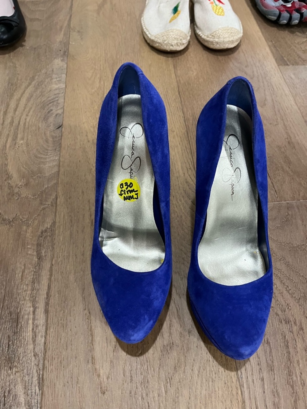 Jessica Simpson Royal Blue Suede Pointed Toe Pumps